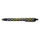 Rainbow Polka Dots Pattern Zwarte Inkt Pen (Bodem)