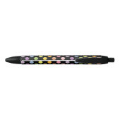 Rainbow Polka Dots Pattern Zwarte Inkt Pen (Achterkant)