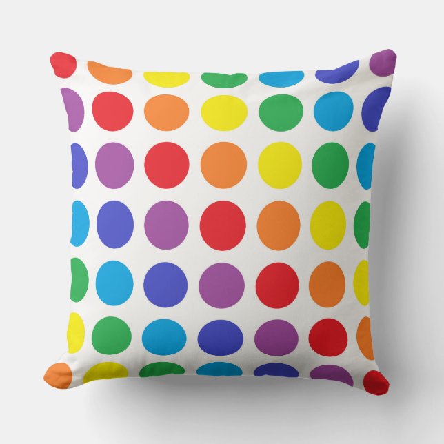 Rainbow Polka Dots Pillow Kussen (Voorkant)