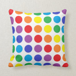 Rainbow Polka Dots Pillow Kussen