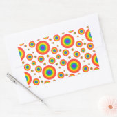 Rainbow Polka Dots Rechthoekige Sticker (Envelop)