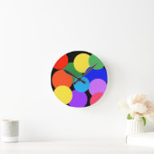 Rainbow Polka Dots Ronde Klok (Huis)