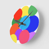 Rainbow Polka Dots Ronde Klok (Hoek)