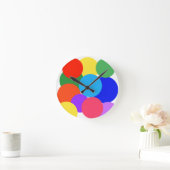 Rainbow Polka Dots Ronde Klok (Huis)