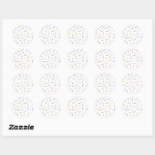 Rainbow Polka Dots Ronde Sticker (Vel)
