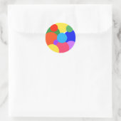 Rainbow Polka Dots Ronde Sticker (Tas)