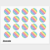 Rainbow Polka Dots Ronde Sticker (Vel)