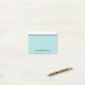 Rainbow Polka Dots Scalloped Border gepersonalisee Post-it® Notes (Op bureau)