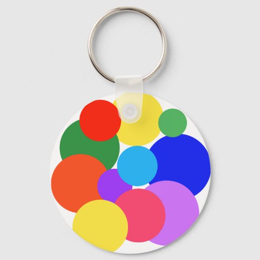 Rainbow Polka Dots Sleutelhanger (Voorkant)