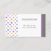 Rainbow Polka Dots Speful Colorful Visitekaartje (Voorkant)