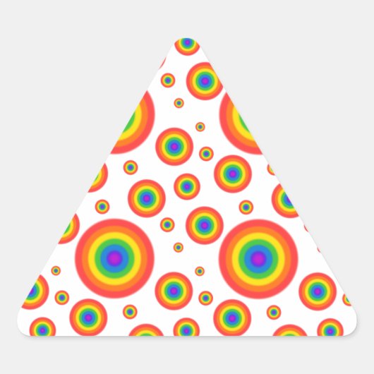 Rainbow Polka Dots Sticker (Voorkant)