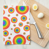 Rainbow Polka Dots Theedoek (Quarter Fold)