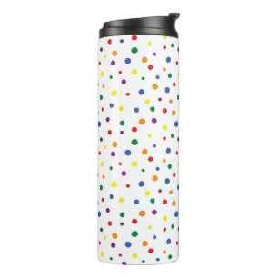 Rainbow Polka Dots Thermosbeker