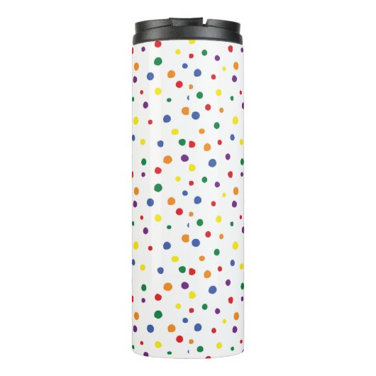 Rainbow Polka Dots Thermosbeker (Achterkant)