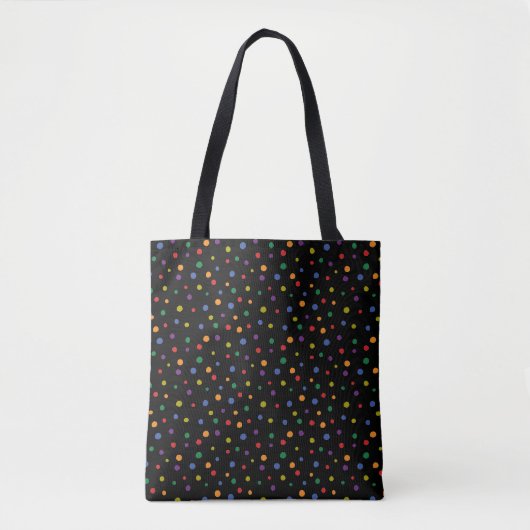 Rainbow Polka Dots Tote Bag (Voorkant)