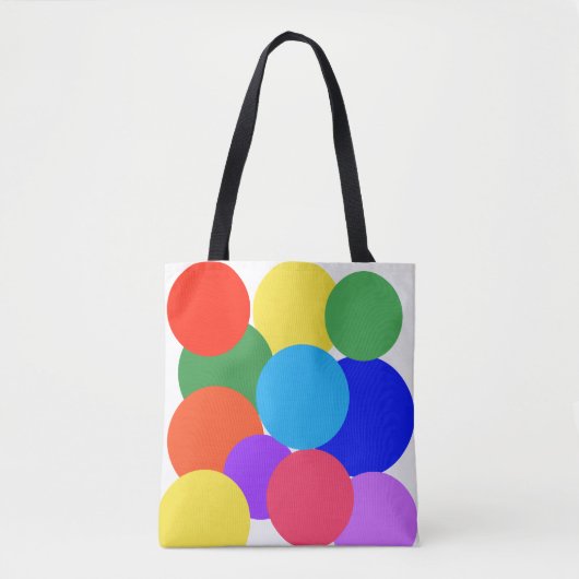Rainbow Polka Dots Tote Bag (Voorkant)