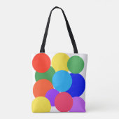 Rainbow Polka Dots Tote Bag (Achterkant)