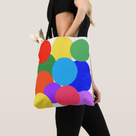 Rainbow Polka Dots Tote Bag