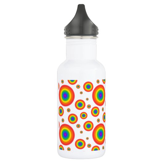 Rainbow Polka Dots Waterfles (Links)