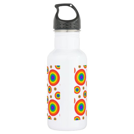 Rainbow Polka Dots Waterfles (Achterkant)