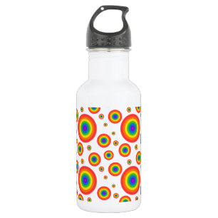 Rainbow Polka Dots Waterfles