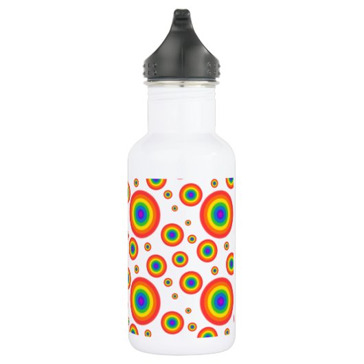 Rainbow Polka Dots Waterfles (Rechts)
