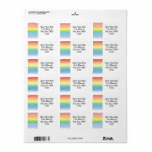 Rainbow Polka Dots White Etiket (Full Sheet)