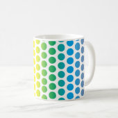 Rainbow Polka Dots White Koffiemok (Voorkant rechts)