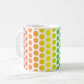 Rainbow Polka Dots White Koffiemok (Voorkant links)