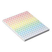 Rainbow Polka Dots White Notitieblok (Schuin)