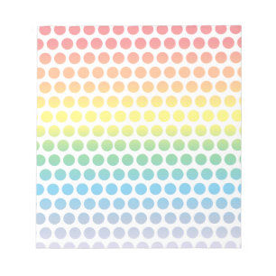 Rainbow Polka Dots White Notitieblok
