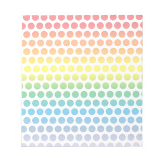 Rainbow Polka Dots White Notitieblok