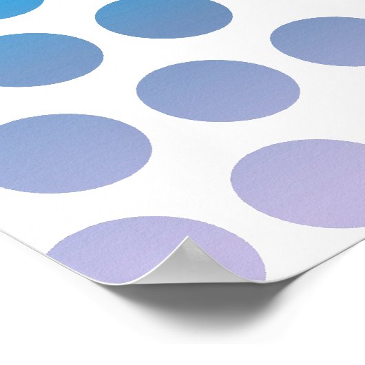 Rainbow Polka Dots White Poster (Hoek)