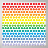 Rainbow Polka Dots White Poster (Voorkant)