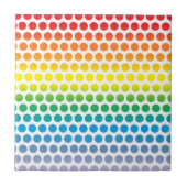 Rainbow Polka Dots White Tegeltje (Voorkant)