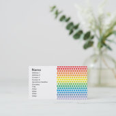 Rainbow Polka Dots White Visitekaartje (Staand voorkant)