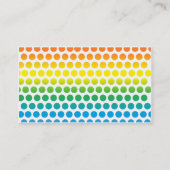Rainbow Polka Dots White Visitekaartje (Achterkant)