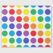 Rainbow Polka Dots Wrapping Paper Cadeaupapier (Vlak)
