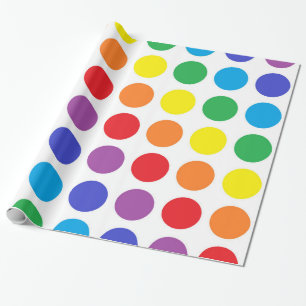 Rainbow Polka Dots Wrapping Paper Cadeaupapier