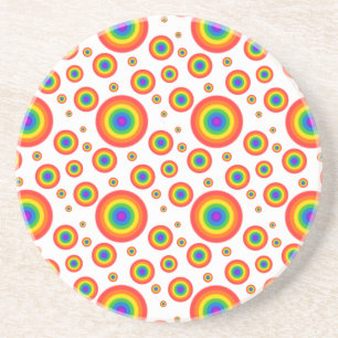 Rainbow Polka Dots Zandsteen Onderzetter