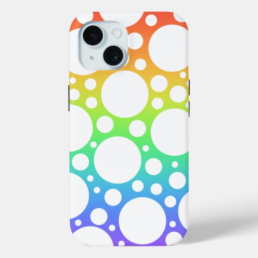 Rainbow Polka gedemonteerde iPhone Case (Achterkant)