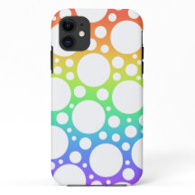 Rainbow Polka gedemonteerde iPhone Case