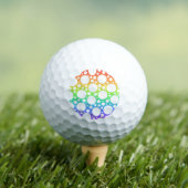 Rainbow Polka gekleurd Golfballen (Insitu Shirt)