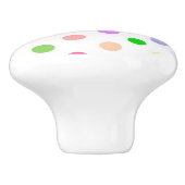 Rainbow Polka-puntpatroon Keramische Knop (Zijkant)