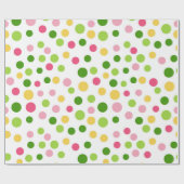 Rainbow Polkadot Pattern Colorful Cadeaupapier (Vlak)