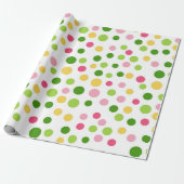 Rainbow Polkadot Pattern Colorful Cadeaupapier (Uitgerold)