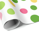 Rainbow Polkadot Pattern Colorful Cadeaupapier (Rol Hoek)