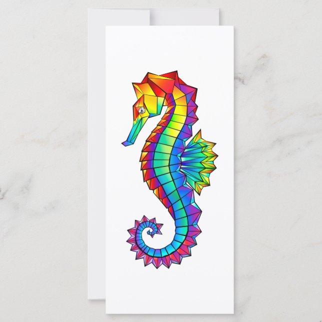 Rainbow Polygonal Seahorse (Voorkant)