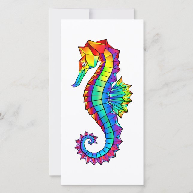 Rainbow Polygonal Seahorse (Voorkant)