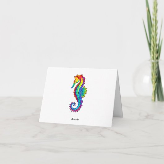 Rainbow Polygonal Seahorse Aankondiging (Achterkant)
